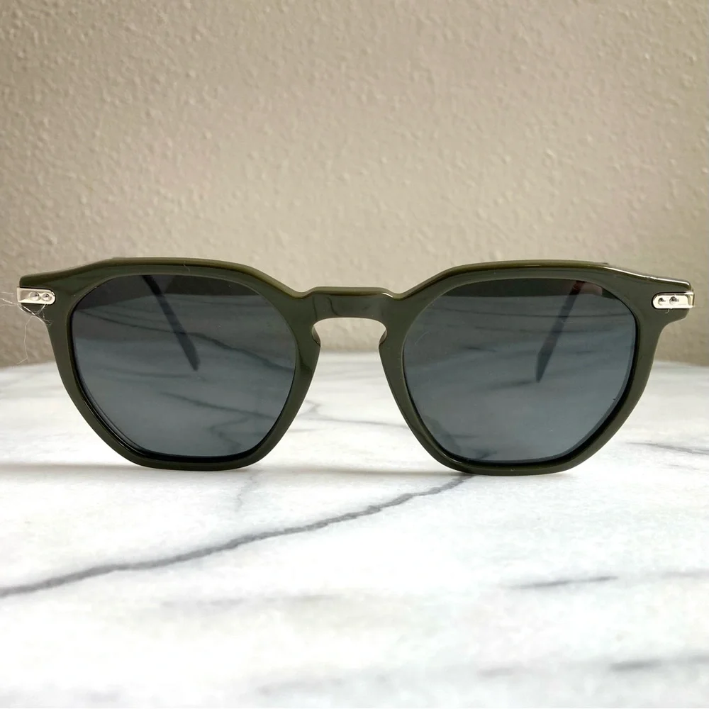 Warby Parker Rustin M | Olive Green Frame Black Lenses Sunglasses